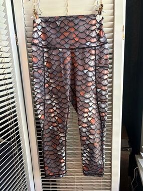 Constantly Varied Gear Metallic Scale Leggings - Copper & Black size S